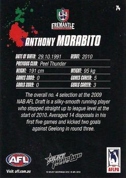 2010 Select AFL Prestige - Promos #74 Anthony Morabito Back